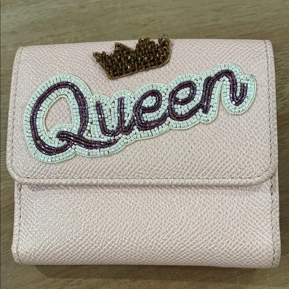 Dolce & Gabbana Pink Leather Wallet (Queen with crown)